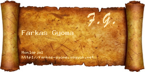 Farkas Gyoma névjegykártya